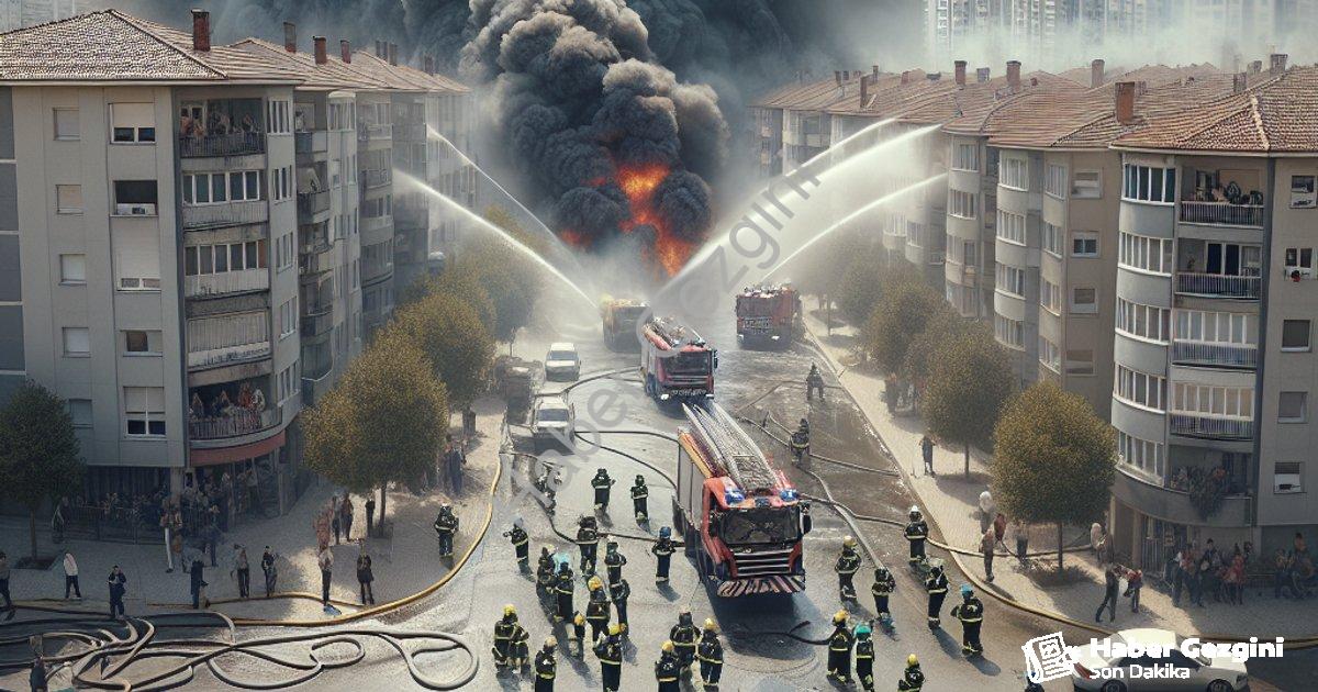 "Aydın Efeler'de Korkutan Yangın: Komşuların Dikkati Faciayı Önledi" başlıklı haber için fotorealist