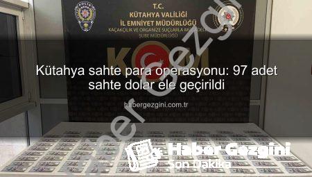 Kütahya sahte para operasyonu: 97 adet sahte dolar ele geçirildi