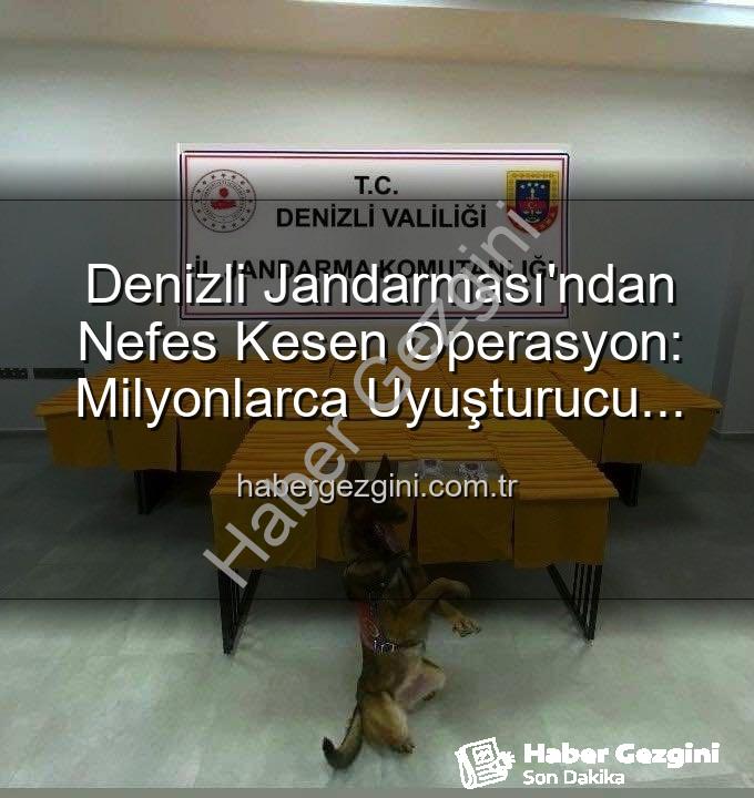 sentetik uyuşturucu - Denizli Jandarması'ndan Nefes Kesen Operasyon: Milyonlarca Uyuşturucu Dozuna Engel